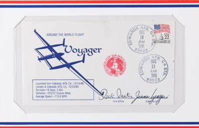 Lot #278 Voyager Flow Cover Signed by Dick Rutan and Jeana Yeager - Image 1