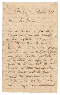 Lot #420 Hector Berlioz Autograph Letter Signed: "I was born for an extraordinary life" - Image 1