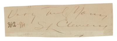 Lot #407 Samuel L. Clemens Signature