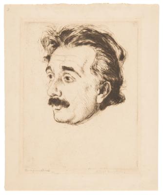 Lot #148 Albert Einstein Signed Limited Edition Etching - Image 2