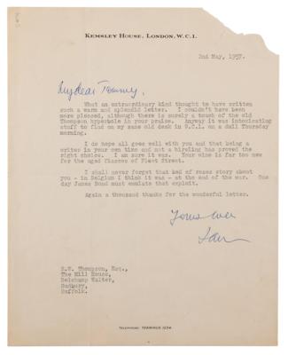 Lot #396 Ian Fleming Typed Letter Signed - "James Bond must emulate that exploit" - Image 1