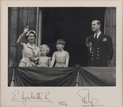 Lot #141 Queen Elizabeth II and Prince Philip Signed Photograph - Image 2