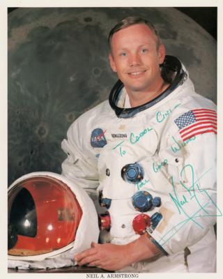 Lot #303 Neil Armstrong Signed Photograph