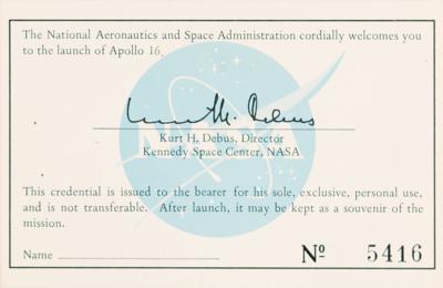 Lot #292 Apollo 16 Launch Badge and TRW Flight Data Book - Image 2
