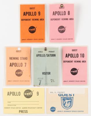 Lot #294 Apollo 7-10 Launch Badges (7)