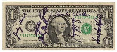 Lot #355 STS-41-D Signed Dollar Bill - Image 1