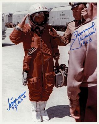 Lot #359 Valentina Tereshkova and Alexei Leonov Signed Photograph - Image 1