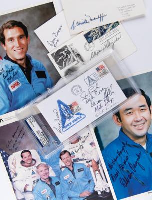 Lot #346 Space Shuttle Challenger (7) Signed Items - Image 1