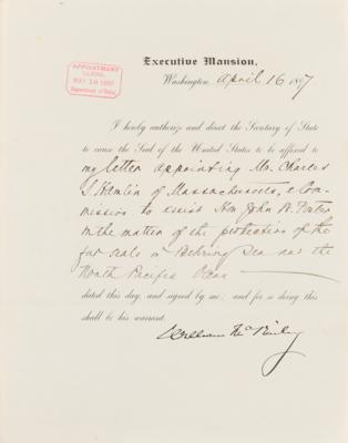 Lot #101 President William McKinley Creates a