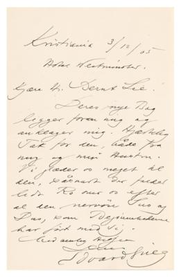 Lot #441 Edvard Grieg Autograph Letter Signed - Image 1