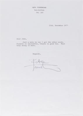 Lot #437 The Who: Pete Townshend Collection of (8) Letters - Image 4