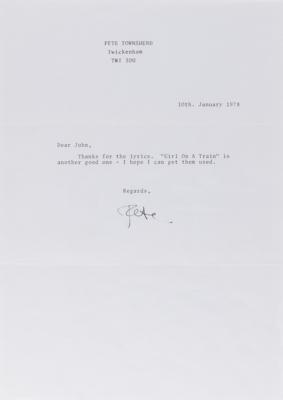 Lot #437 The Who: Pete Townshend Collection of (8) Letters - Image 5