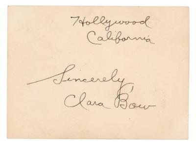 Lot #527 Clara Bow Signature