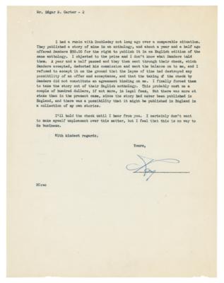Lot #406 Raymond Chandler Typed Letter Signed on The Simple Art of Murder - Image 2