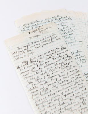 Lot #409 Zane Grey Handwritten Diary Pages (10)