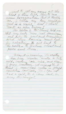 Lot #409 Zane Grey Handwritten Diary Pages (10) from His 1920 Trip to New York City - Image 6