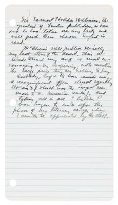 Lot #409 Zane Grey Handwritten Diary Pages (10) from His 1920 Trip to New York City - Image 8