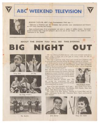 Lot #423 Beatles Signed 'Big Night Out' ABC Television Program (September 1, 1963) - Image 4