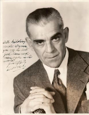 Lot #557 Boris Karloff Signed Photograph - Image 1