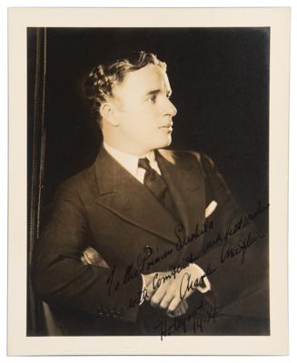 Lot #510 Charlie Chaplin Signed Photograph