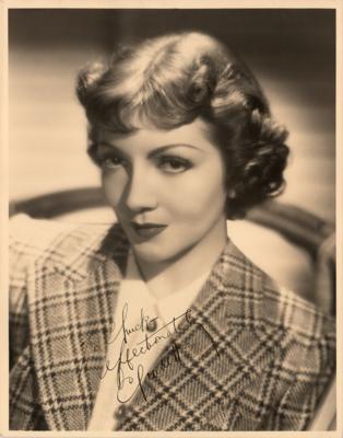 Lot #533 Claudette Colbert Signed Oversized Photograph - Image 1