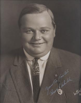Lot #518 Roscoe 'Fatty' Arbuckle Signed Oversized