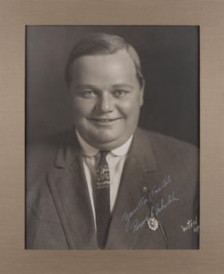 Lot #518 Roscoe 'Fatty' Arbuckle Signed Oversized Photograph - Image 3