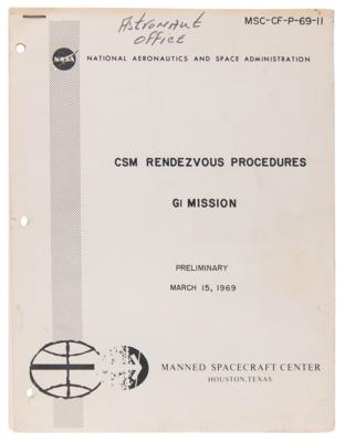 Lot #286 Apollo 11 NASA Manual - 'CSM Rendezvous