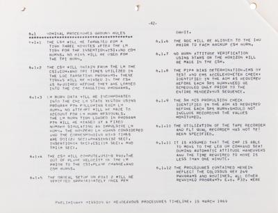 Lot #286 Apollo 11 NASA Manual - 'CSM Rendezvous Procedures, G1 Mission, Preliminary' - Image 5