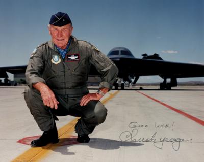 Lot #279 Chuck Yeager Signed Photograph