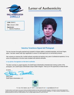 Lot #357 Valentina Tereshkova Signed Photograph - Image 2