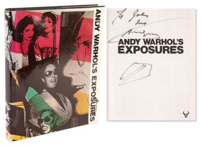 Lot #374 Andy Warhol Twice-Signed Book - Andy