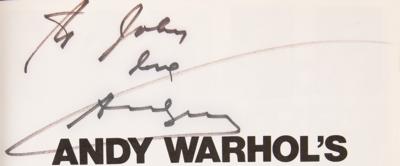 Lot #374 Andy Warhol Twice-Signed Book - Andy Warhol's Exposures - Image 2