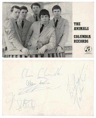 Lot #453 The Animals Signed Promotional Card