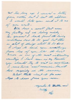 Lot #158 Lee Harvey Oswald Autograph Letter Signed on Life in the Soviet Union and His New Wife - Image 3