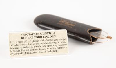 Lot #133 Robert Todd Lincoln's Brass Bifocal Glasses - From the Collection of Dr. John K. Lattimer - Image 3