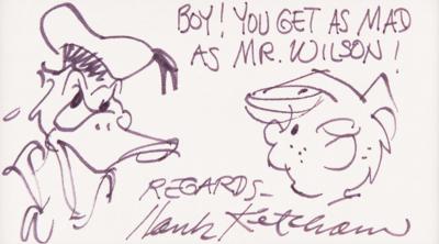 Lot #385 Hank Ketcham Original Sketch of Donald
