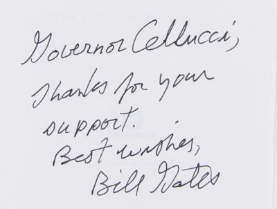 Lot #176 Bill Gates Signed Book - presented to Massachusetts Governor Paul Cellucci - Image 2