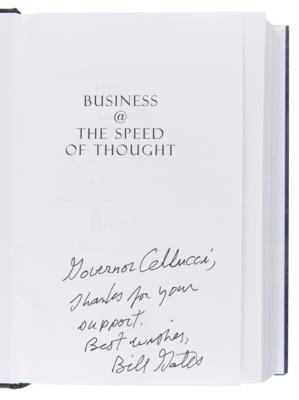 Lot #176 Bill Gates Signed Book - presented to Massachusetts Governor Paul Cellucci - Image 4