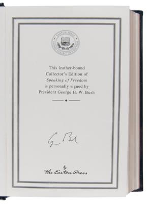 Lot #51 George Bush Signed Book - Speaking of Freedom: The Collected Speeches of George H. W. Bush (Collector's Edition) - Image 5