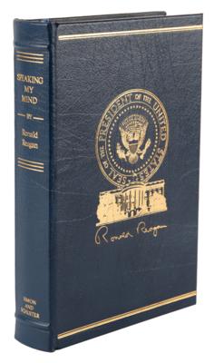 Lot #113 Ronald Reagan Signed Book - Speaking My Mind (Limited first edition) - Image 3