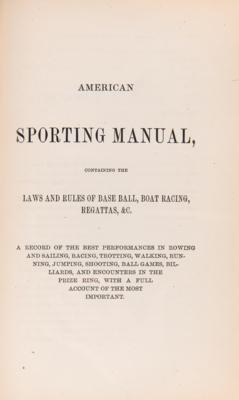 Lot #586 Baseball: The Saloon Keeper's Companion, with Baseball's Championship Code and Standings (1875) - Image 6