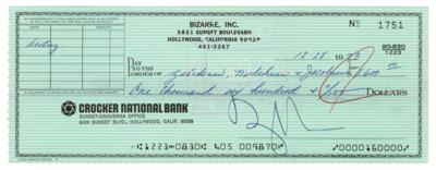 Lot #501 Frank Zappa Signed Check - Image 1