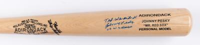Lot #609 Johnny Pesky Signed Baseball Bat and (2)