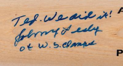 Lot #609 Johnny Pesky Signed Baseball Bat and (2) Panoramic Prints - From Pesky's Personal Collection - Image 2