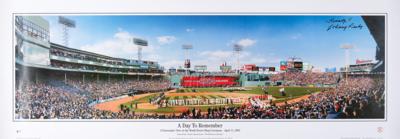 Lot #609 Johnny Pesky Signed Baseball Bat and (2) Panoramic Prints - From Pesky's Personal Collection - Image 4