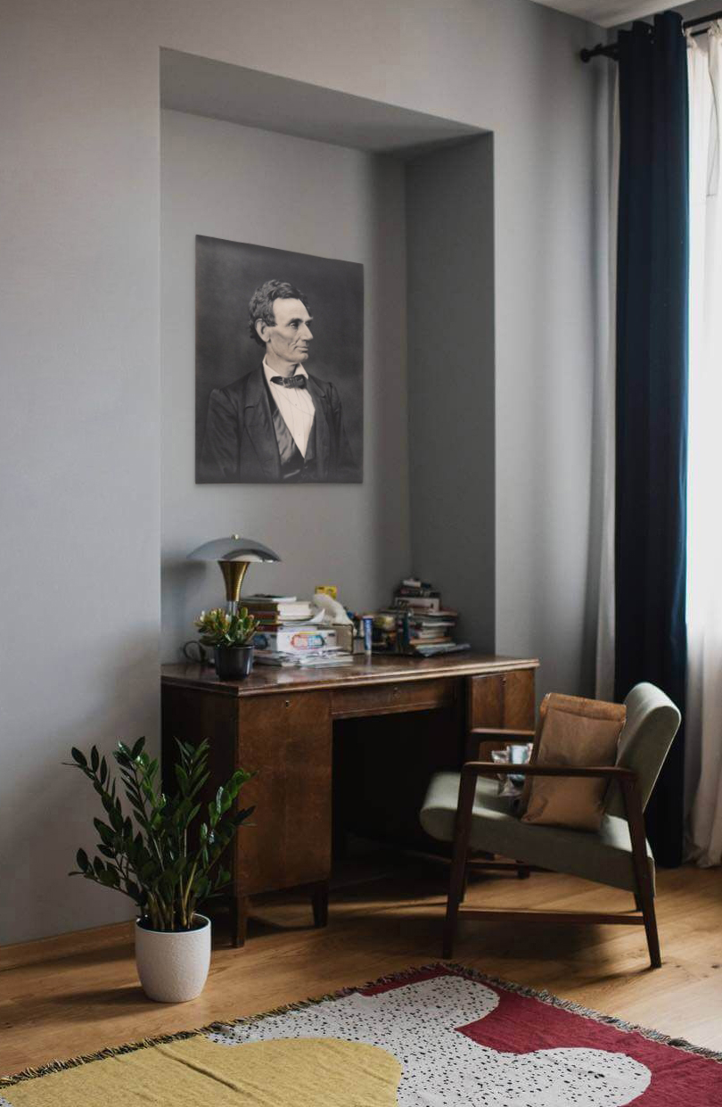Lot #16 Abraham Lincoln Massive Hesler-Ayres Portrait Printed From an Original Negative - Image 3