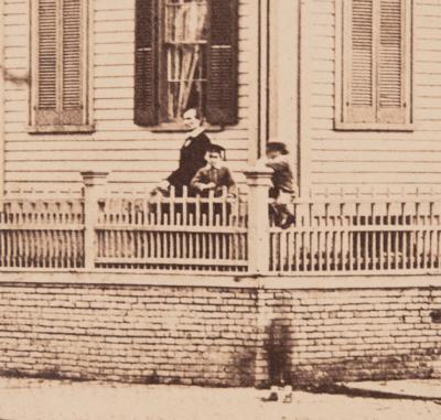 Lot #18 Abraham Lincoln Rare Oversized Albumen Photograph at His Springfield Home (Summer 1860) - Image 2