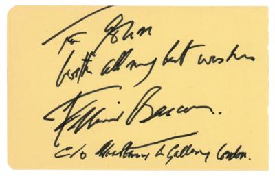 Lot #366 Francis Bacon Signature