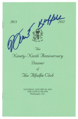Lot #168 Warren Buffett Signed 'Alfalfa Club'
